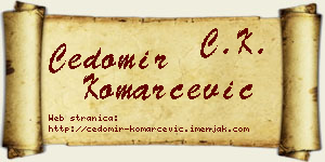 Čedomir Komarčević vizit kartica